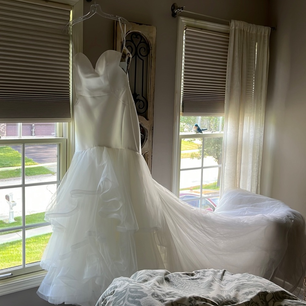 Essence of Australia long train, mermaid wedding dress. Never worn with tags.